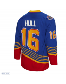 Men's St. Louis Blues Brett Hull Mitchell & Ness Blue 1995/96 Blue Line Player Jersey