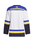 Men's St. Louis Blues adidas White Away Primegreen Authentic Jersey