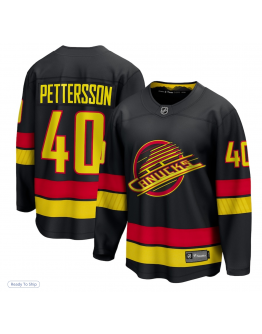 Men's Vancouver Canucks Elias Pettersson Fanatics Black Alternate - 2022/23 Premier Breakaway Player Jersey