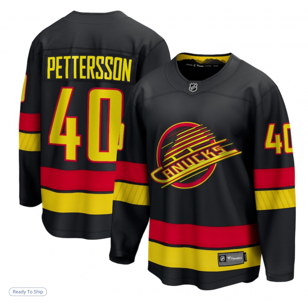 Men's Vancouver Canucks Elias Pettersson Fanatics Black Alternate - 2022/23 Premier Breakaway Player Jersey