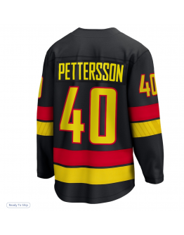 Men's Vancouver Canucks Elias Pettersson Fanatics Black Alternate - 2022/23 Premier Breakaway Player Jersey