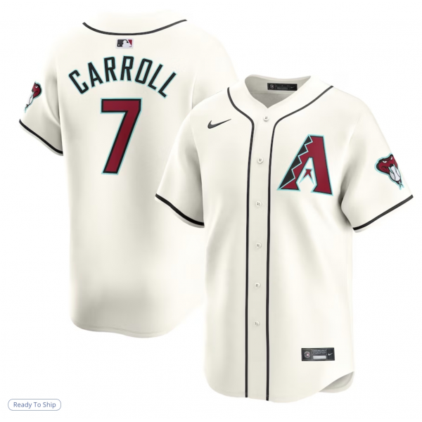 Men's Arizona Diamondbacks Corbin Carroll Nike White Home Limited Player Jersey