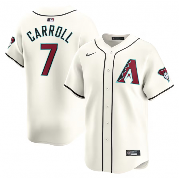 Youth Arizona Diamondbacks Corbin Carroll Nike White Home Limited Player Jersey