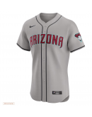 Men's Arizona Diamondbacks Nike Gray Vapor Premier Elite Patch Jersey