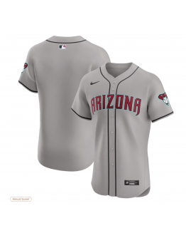 Men's Arizona Diamondbacks Nike Gray Vapor Premier Elite Patch Jersey