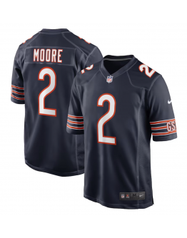 Men's Chicago Bears D.J. Moore Nike Navy Team Color Game Jersey