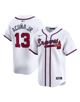 Men's Atlanta Braves Ronald Acuña Jr. Nike White Home Limited Player Jersey