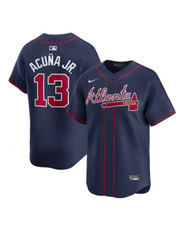 Men's Atlanta Braves Ronald Acuña Jr. Nike Navy Alternate Limited Player Jersey