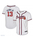 Youth Atlanta Braves Ronald Acuña Jr. Nike White Home Limited Player Jersey