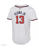 Youth Atlanta Braves Ronald Acuña Jr. Nike White Home Limited Player Jersey