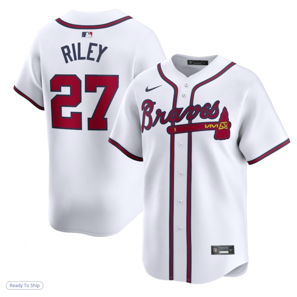 Men's Atlanta Braves Austin Riley Nike White Home Limited Player Jersey