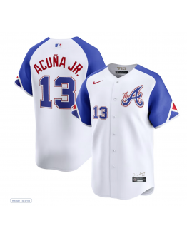 Men's Atlanta Braves Ronald Acuña Jr. Nike White City Connect Limited Player Jersey