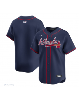 Men's Atlanta Braves Nike Navy Alternate Limited Jersey