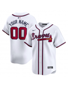 Men's Atlanta Braves Nike White Home Limited Custom Jersey