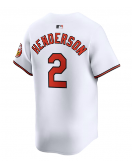 Men's Baltimore Orioles Gunnar Henderson Nike White Home Limited Player Jersey