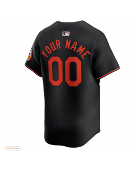 Men's Baltimore Orioles Nike Black Alternate Limited Custom Jersey