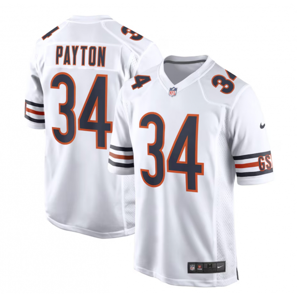 Men's Chicago Bears Walter Payton Nike White Retired Player Away Game Jersey