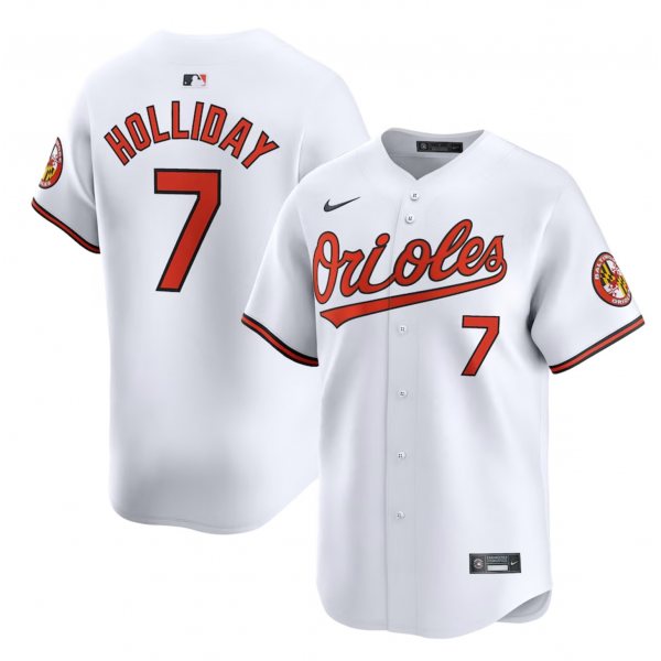 Men's Baltimore Orioles Jackson Holliday Nike White Home Limited Player Jersey