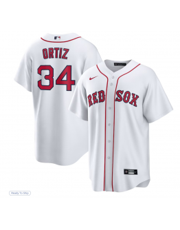 Men's Boston Red Sox David Ortiz Nike White Home Replica Player Jersey