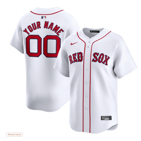 Youth Boston Red Sox Nike White Home Limited Custom Jersey