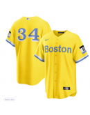 Men's Boston Red Sox David Ortiz Nike Gold Retired Player City Connect Replica Jersey