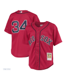 Youth Boston Red Sox David Ortiz Mitchell & Ness Red Cooperstown Collection Batting Practice Jersey