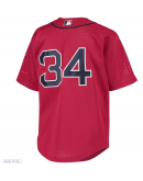 Youth Boston Red Sox David Ortiz Mitchell & Ness Red Cooperstown Collection Batting Practice Jersey