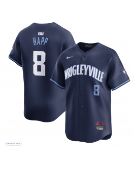 Men's Chicago Cubs Ian Happ Nike Navy City Connect Limited Player Jersey