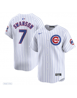 Men's Chicago Cubs Dansby Swanson Nike White Home Limited Player Jersey