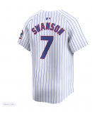 Men's Chicago Cubs Dansby Swanson Nike White Home Limited Player Jersey