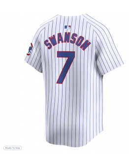 Men's Chicago Cubs Dansby Swanson Nike White Home Limited Player Jersey