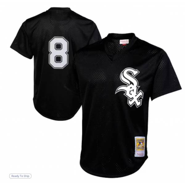 Men's Chicago White Sox Bo Jackson Mitchell & Ness Black 1993 Authentic Cooperstown Collection Batting Practice Jersey