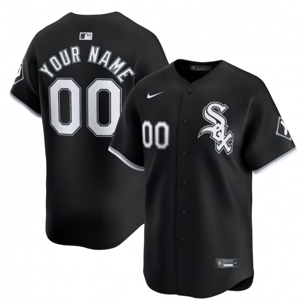 Men's Chicago White Sox Nike Black Alternate Limited Custom Jersey