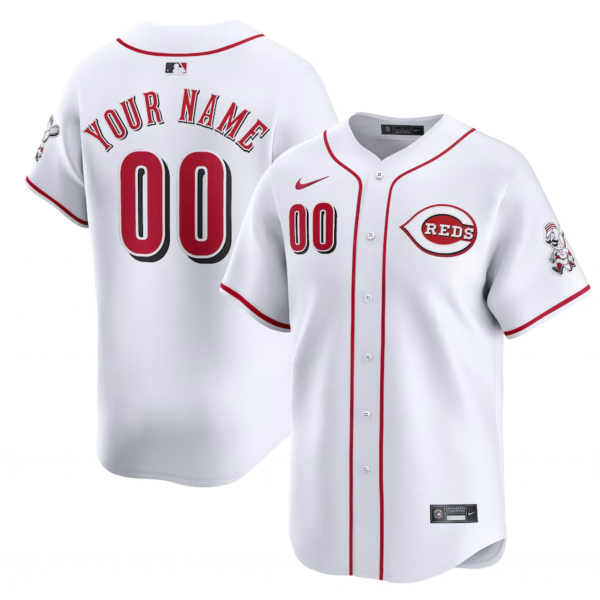 Men's Cincinnati Reds Nike White Home Limited Custom Jersey