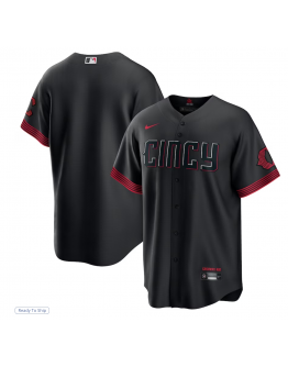 Men's Cincinnati Reds Nike Black City Connect Replica Jersey