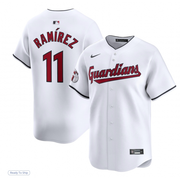 Men's Cleveland Guardians Jose Ramirez Nike White Home Limited Player Jersey