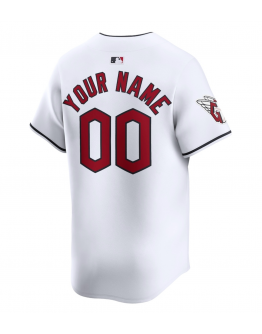 Men's Cleveland Guardians Nike White Home Limited Custom Jersey