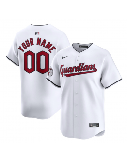 Men's Cleveland Guardians Nike White Home Limited Custom Jersey