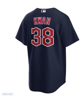 Men's Cleveland Guardians Steven Kwan Nike Navy Alternate Replica Jersey