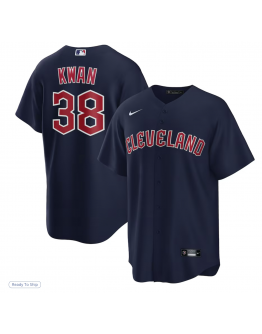 Men's Cleveland Guardians Steven Kwan Nike Navy Alternate Replica Jersey