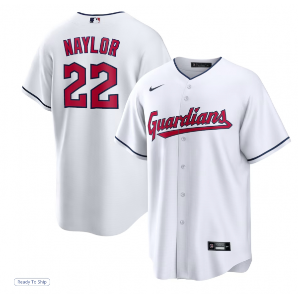 Men's Cleveland Guardians Josh Naylor Nike White Home Replica Jersey