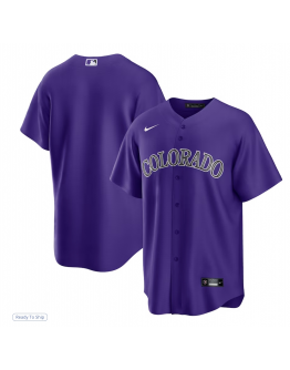 Men's Colorado Rockies Nike Purple Alternate Replica Team Jersey