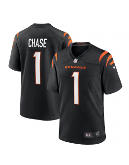 Men's Cincinnati Bengals Ja'Marr Chase Nike Black Game Jersey