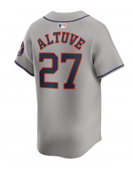 Men's Houston Astros Jose Altuve Nike Gray Away Limited Player Jersey