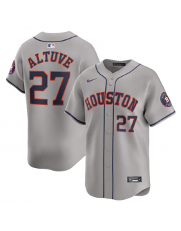 Men's Houston Astros Jose Altuve Nike Gray Away Limited Player Jersey