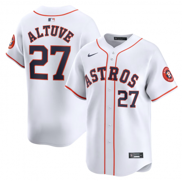 Men's Houston Astros Jose Altuve Nike White Home Limited Player Jersey