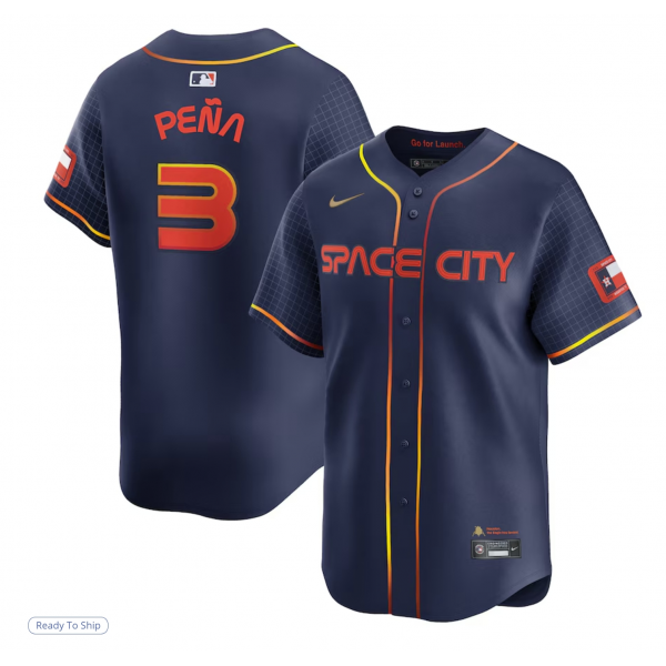 Men's Houston Astros Jeremy Peña Nike Navy City Connect Limited Player Jersey