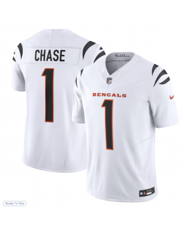 Men's Cincinnati Bengals Ja'Marr Chase Nike White Vapor F.U.S.E. Limited Jersey