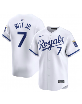 Men's Kansas City Royals Bobby Witt Jr. Nike White Home Limited Player Jersey