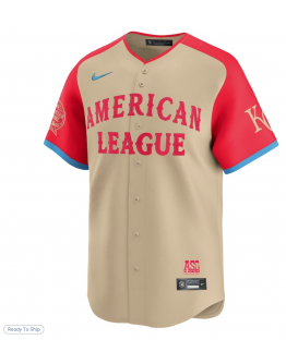 Men's American League Bobby Witt Jr. Nike Cream 2024 MLB All-Star Game Limited Player Jersey